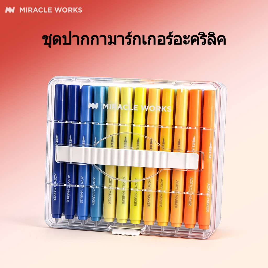 MW ปากกาอะคริลิค ปากกามาร์กเกอร์อะคริลิค สามารถเขียนบนแก้ว พลาสติก หรือโลหะได้ Acrylic Marker Pen เค