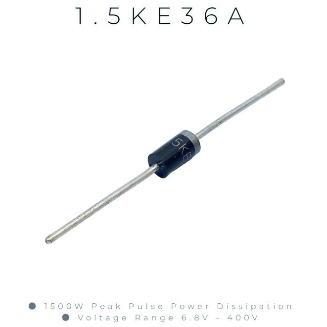1.5KE36A TVS Diode 1500W Transient Voltage Suppressor | ป้องกันไฟกระชาก (2 ชิ้น)
