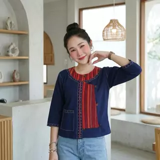 เสื้อผ้าฝ้ายผู้หญิง เสื้องานปัก งานปักมือ Handmade ผ้าพื้นเมือง