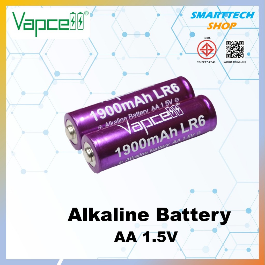 ถ่านอัลคาไลน์ AA Vapcell 1.5V เป็นถ่าน 2A แบบชาร์จไม่ได้ ถ่านรีโหมด ถ่านนาฬิกา ถ่านของเล่น คุณภาพดี