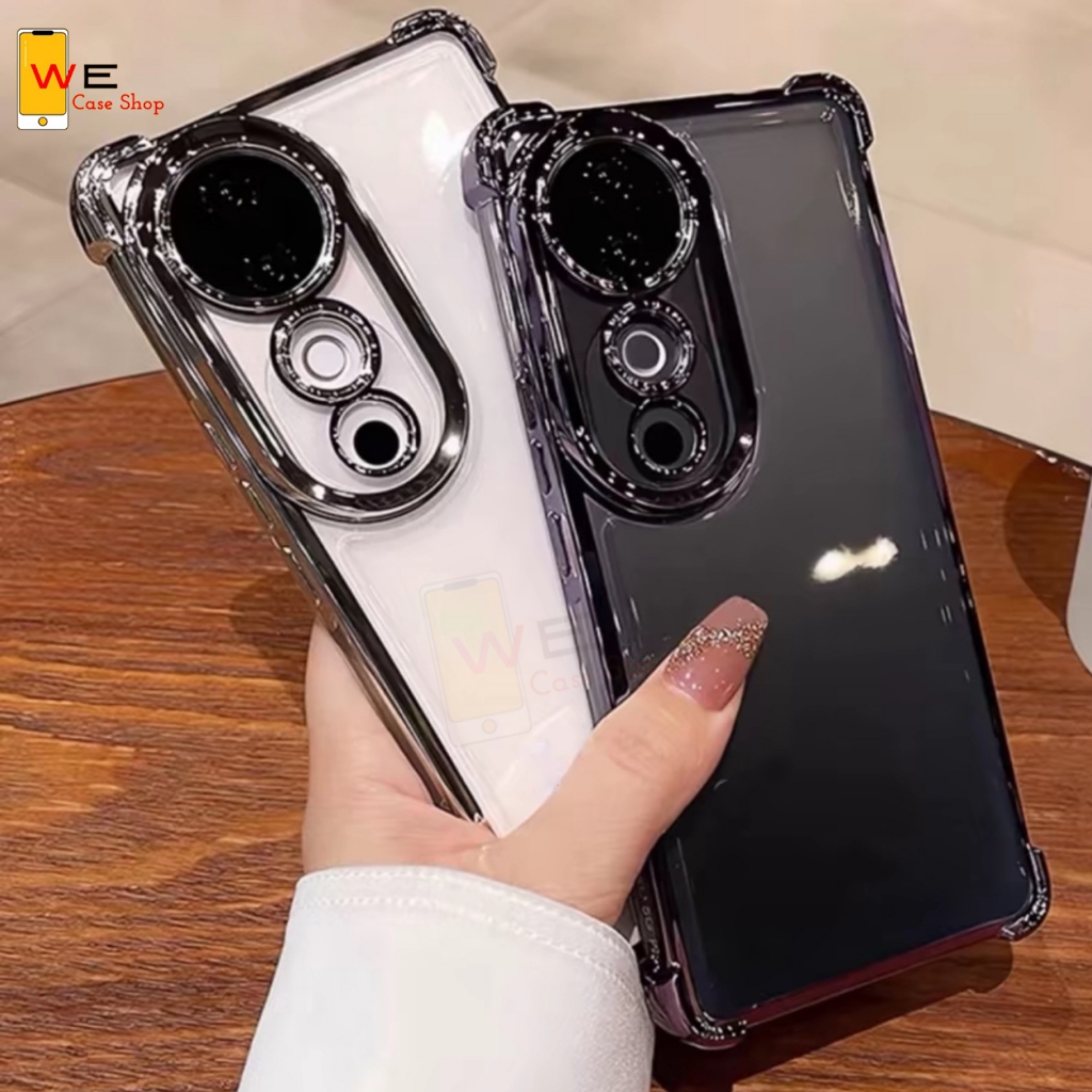 เคสโทรศัพท์หลังใสกันกระแทก หลังใสเงาขอบสี ใช้สำหรับรุ่น VIVO V50 V50lite V60 V70 V70FE