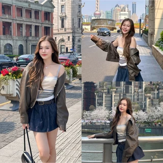 TOPBASIX - J Leather Jacket เสื้อแจ็กเก็ตหนัง