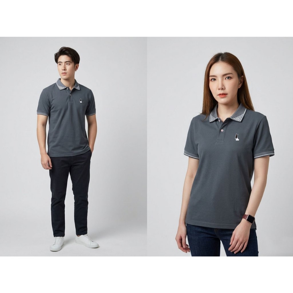 เสื้อโปโล  kufkolar  P36-GREY.