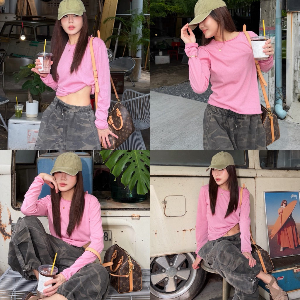 PRETTY LONG SLEEVE TEE(10วันจัดส่ง)