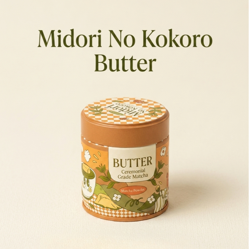 Midori No Kokoro - Butter มัทฉะออร์แกนิก 100% จาก Shizuoka and Kagoshima blended ญี่ปุ่น 40g