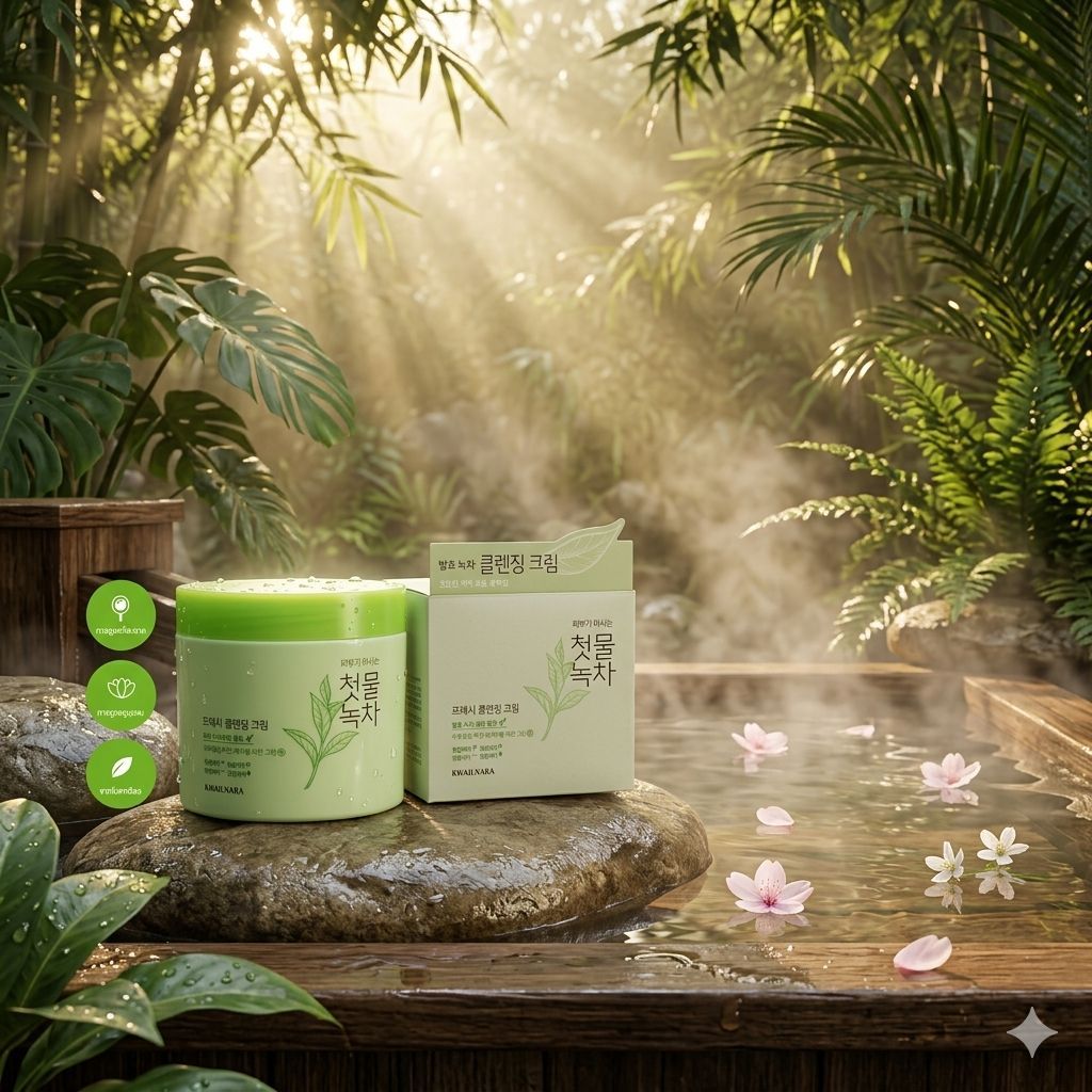 คลีนซิ่งครีม เกาหลีขายส่งราคาถูก  Kwailnara Green Tea Fresh Cleansing Cream 300g (1กระปุก ใช้ได้นานถึง 3 เดือน)