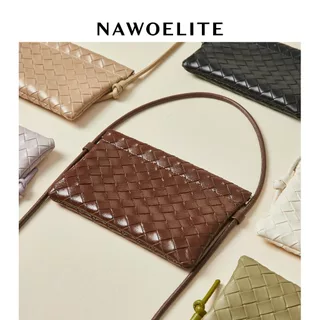 NAWOELITE Macarons Bag กระเป๋าสะพายไหล่สานขนาดเล็กกระเป๋าสะพายข้างใส่มือถือ กระเป๋าสะพายข้างผู้หญิง