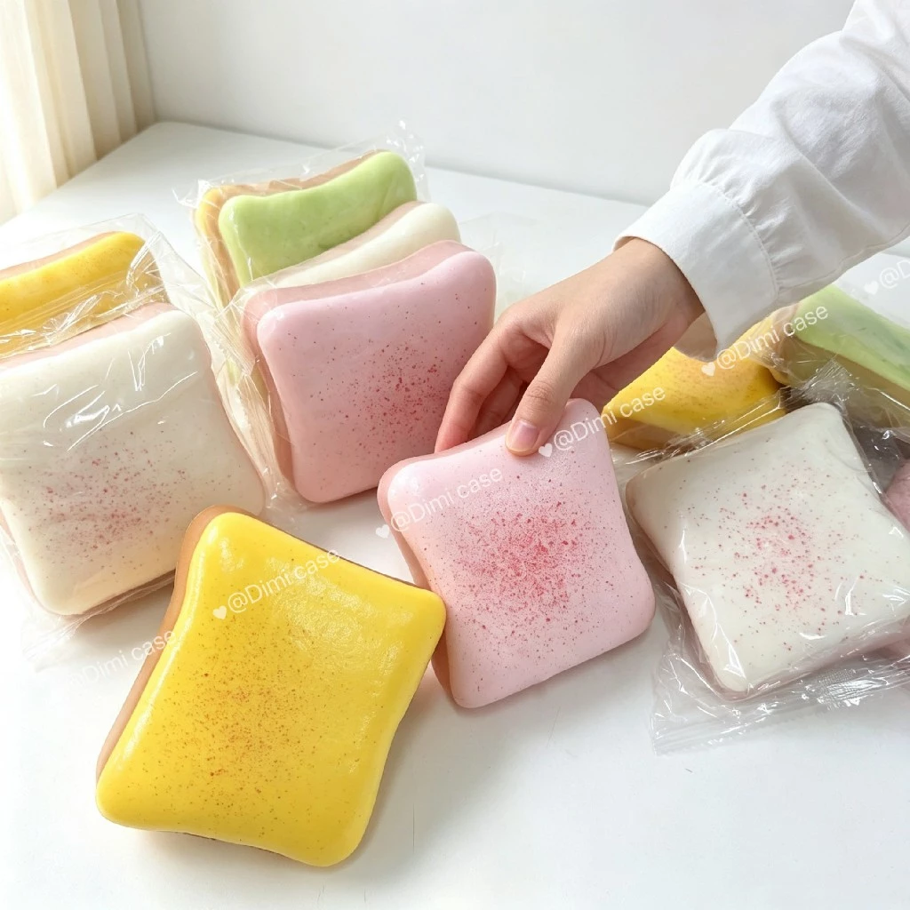 squishy พร้อมส่ง ขนมปังปิ้ง ของเล่นนุ่ม บีบเล่นคลายเครียด สกุชชี่ ของเล่นสำหรับเด็ก