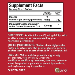 [ของแท้สั่งตรง] Qunol Mega CoQ10 Ubiquinol โคเอ็นไซ คิวเท็น 100 mg 120 Softgels