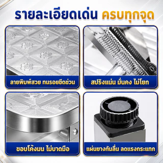 FANXING【หนา4CM】SUS304โต๊ะสแตนเลส โต๊ะพับ ไม่ต้องการติดตั้ง 80/100/120/140cmเลือกได้ โต๊ะกินข้าว