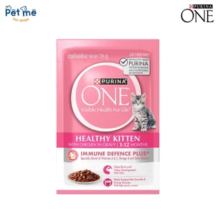(ยกกล่อง 12ซอง) Purina One เพียวริน่าวัน อาหารเปียกแมวเกรดพรีเมี่ยม ในน้ำเกรวี่ 70g