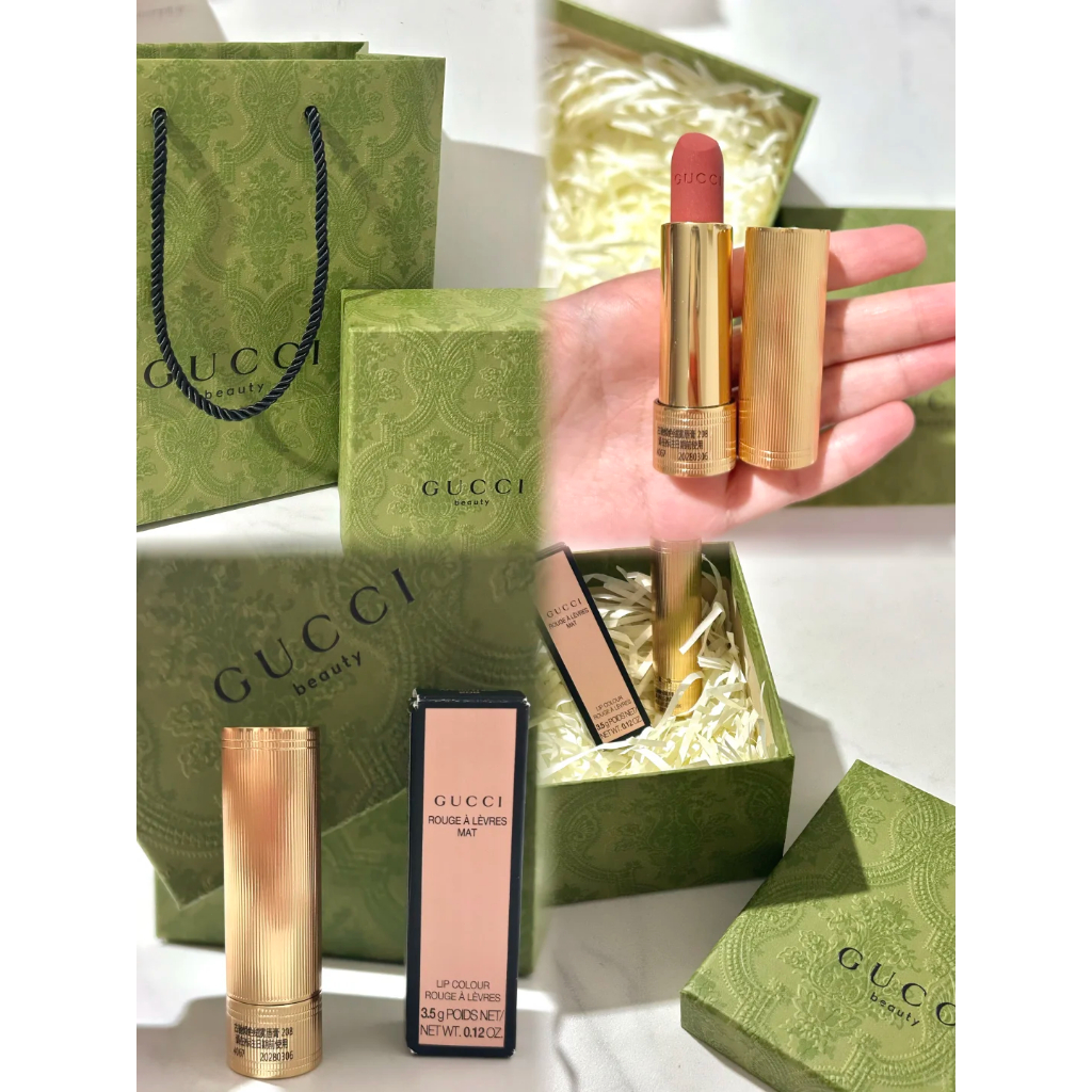 🎀มีกล่องและถุงบรรจุให้🎁กุชชี่ Gucci Rouge A levres lipstick matte 3.5 กรัม ลิปสติกเนื้อแมท ติดทนนาน