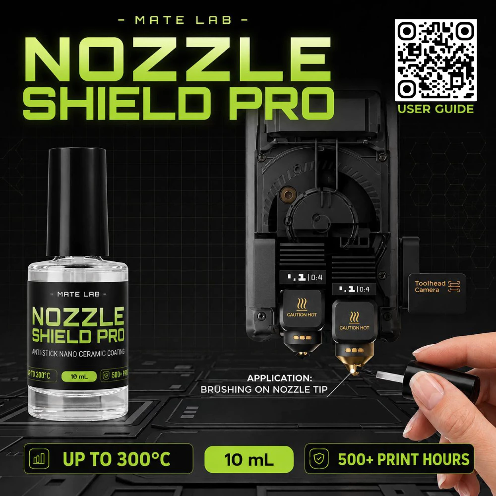 Nozzle Shield Pro เคลือบหัวฉีด 3D Printer Anti-Stick ลดพลาสติกติดหัวฉีด ป้องกันคราบไหม้ ใช้ได้กับ PLA PETG ABS ASA PA