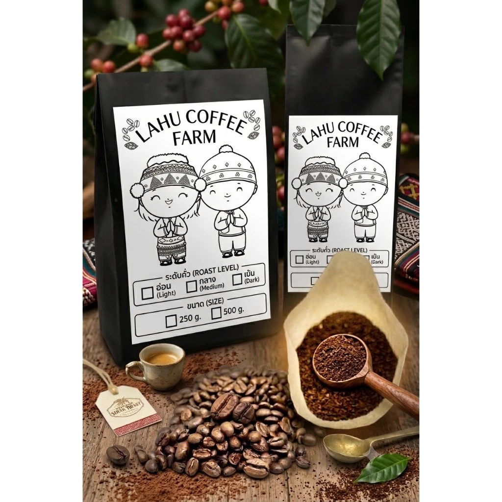 กาแฟอราบิก้าไทยแท้ (บด Ground ) ถูกและดี คั่วอ่อนบด /กลางบด/เข้มบด
