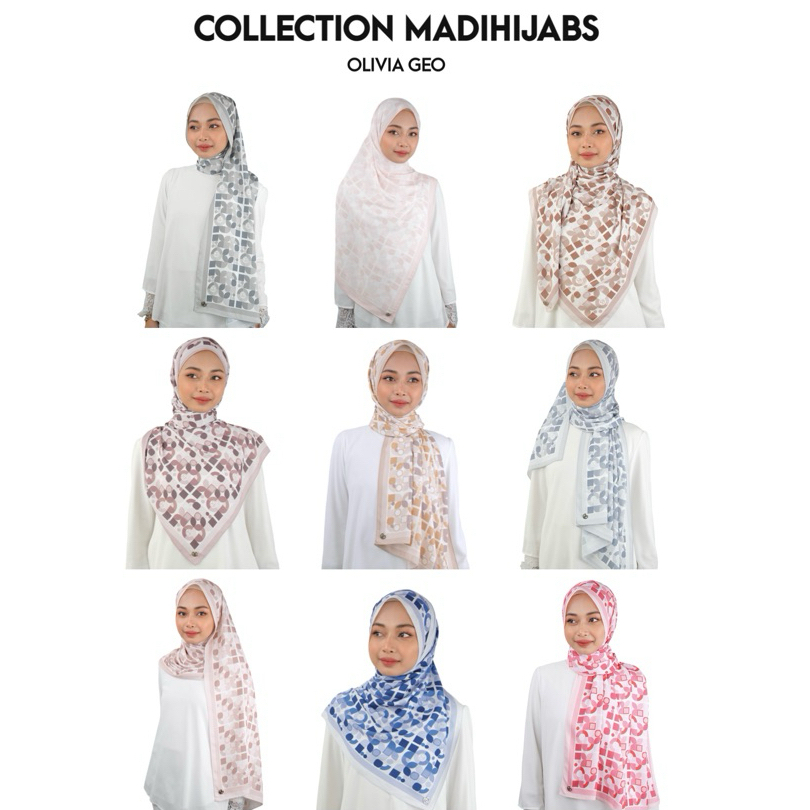 SHAWL CHIFFON COLLECTION OLIVIA GEO ผ้าชีฟองซิลค์พิมพ์ลาย คอลเลคชั่นของทางร้านร้าน