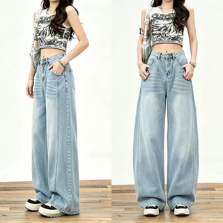 Muddy Barrel Jeans ทรงบาเรล กางเกงยีนส์ สไตล์เกาหลี แนววินเทจ เท้ากว้าง สวยๆเก๋ๆ