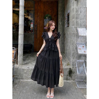 🐇Rosalie Dress ชุดเซ็ต 2 ชิ้น เสื้อแขนระบาย+กระโปรงยาว