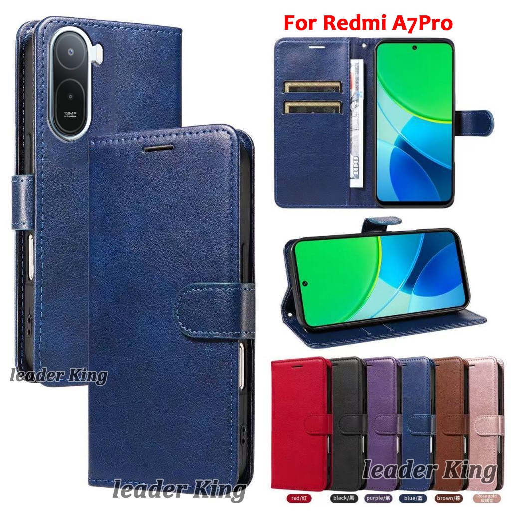 เคส ฝาพับหนัง ล็อกได้ สำหรับ XIAOMI Redmi A7 A7Pro A5 A3 9A 9C 10A 10C 12C 13C 14C 15C Poco C85 C75 Note 15 Pro BO