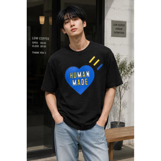 พร้อมส่ง | เสื้อยืด HUMAN MADE - Heart Logo Colorful ลายหัวใจ ผ้า Slub Cotton 💯 รับประกันความพอใจ คืนเงินได้