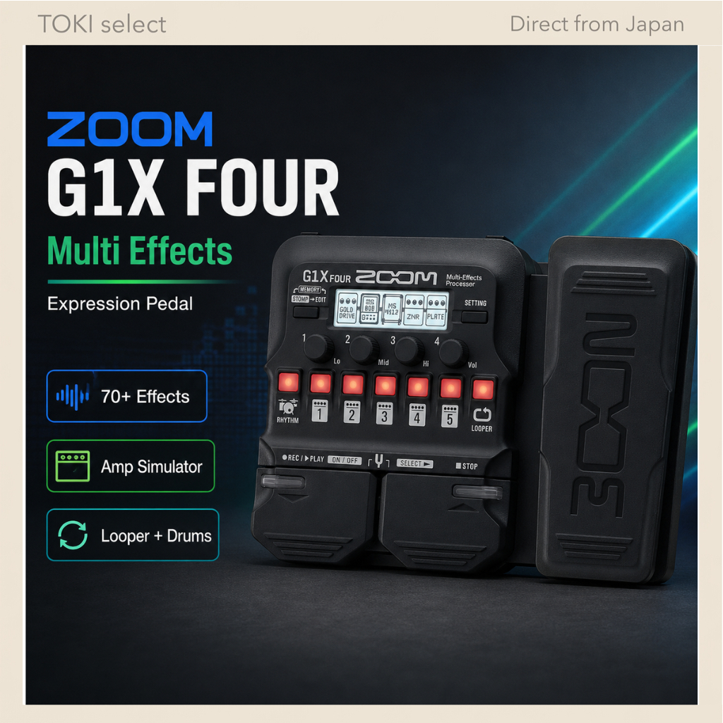 ZOOM G1X FOUR Guitar Multi Effects Processor with Expression Pedal Amp Simulator