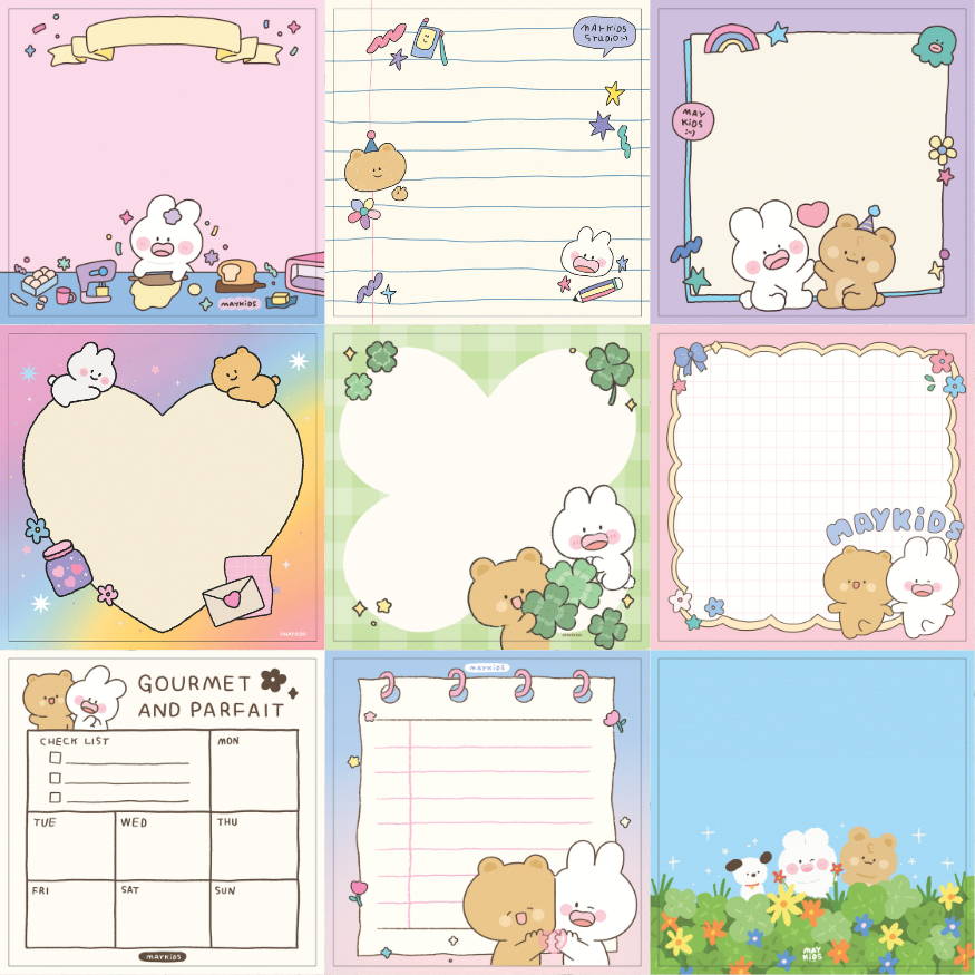 Maykids (3แถม1) Memopad กระดาษโน๊ต กระดาษจดบันทึก