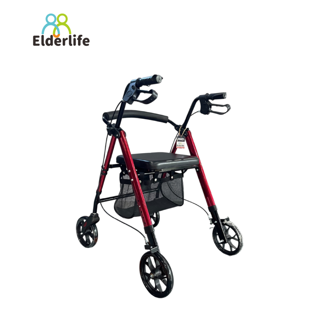 Rollator Elderlife รถเข็นช่วยเดิน มีที่นั่ง รุ่น HT-004