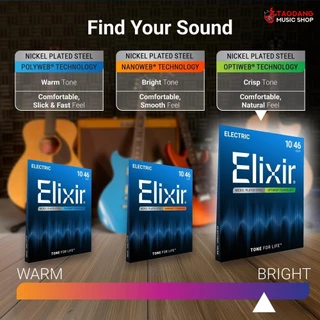 ทักแชทรับส่วนลด 2,000.- Elixir Optiweb Nickel Plated Steel สายกีต้าร์ไฟฟ้า Elixir Electric Guitar Strings - เต่าแดง