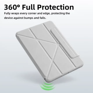 GOOJODOQ Tablet Cover Y-Fold Magnetic Foldable Stand Honeycomb Heat Dissipation Backplate Ultra-Thin Stain-Resistant