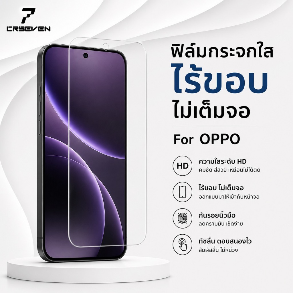 JC168 (017)ฟิล์มกระจกใส แบบไม่เต็มจอ สำหรับ OPPO A16 A33 A52 A53 A54 A72 A74 A91 A92 A92s A93 A94 A95 Reno2 2F