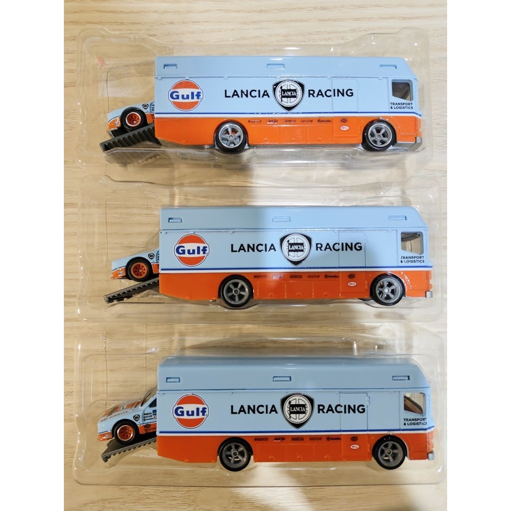 Hot Wheels ฮอตวีล Premium Transport Gulf lancia rally 037& euro hauler ลาย gulf /นอกแพคเกจทั้งหมด❗❗/เป็นสินค้าใหม่❗❗1:64