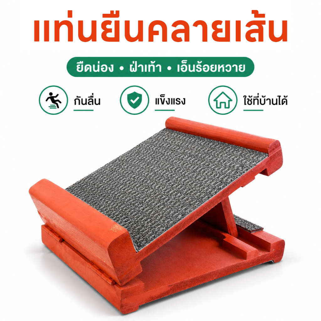 แท่นยืนคลายเส้น แท่นยืดเส้น รับน้ำหนัก 100กก. แก้ปวดเข่า ปวดน่อง เสริมสร้างกล้ามเนื้อขา ราคาพิเศษ ส่งฟรี