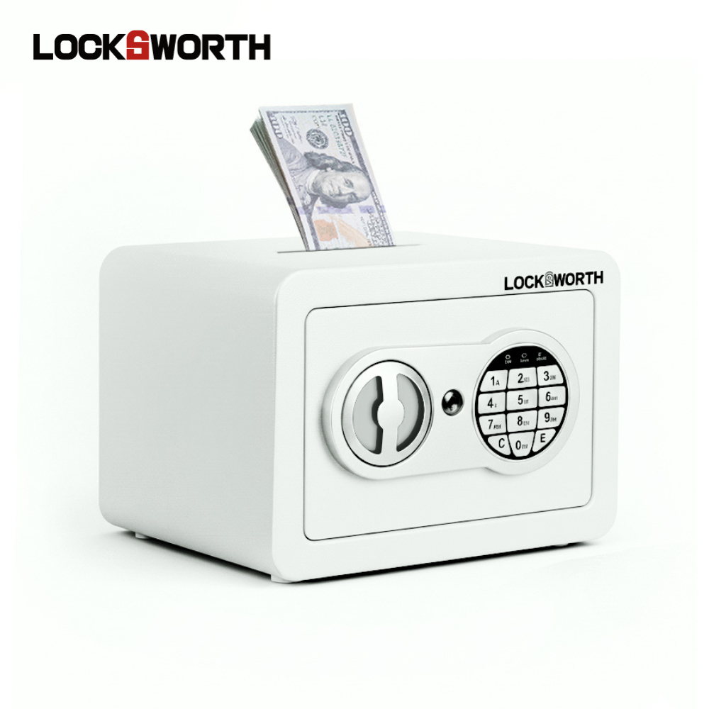 Locksworth ตู้เซฟ ตู้เซฟนิรภัย ระบบล็อคกุญแจและรหัสผ่าน มีช่องหยอดข้างบน สไตล์มินิมอล Safe box