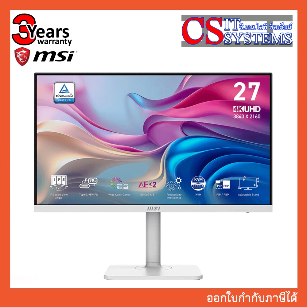 MONITOR MSI MODERN MD272UPHW 27" IPS 4K 60Hz