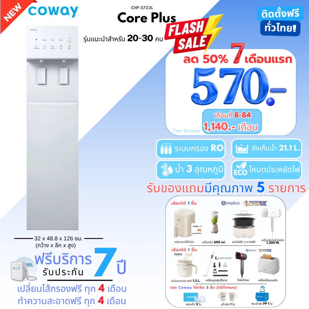 เครื่องกรองน้ำ Coway รุ่น CORE
