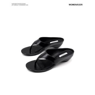 WOMENAGER - Joe sandals สี Black รองเท้าแตะหูคีบ สวมใส่ง่าย