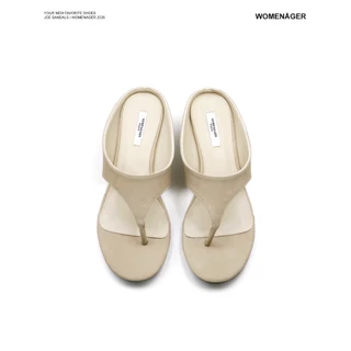 WOMENAGER - Joe sandals สี Beige รองเท้าแตะหูคีบ สวมใส่ง่าย