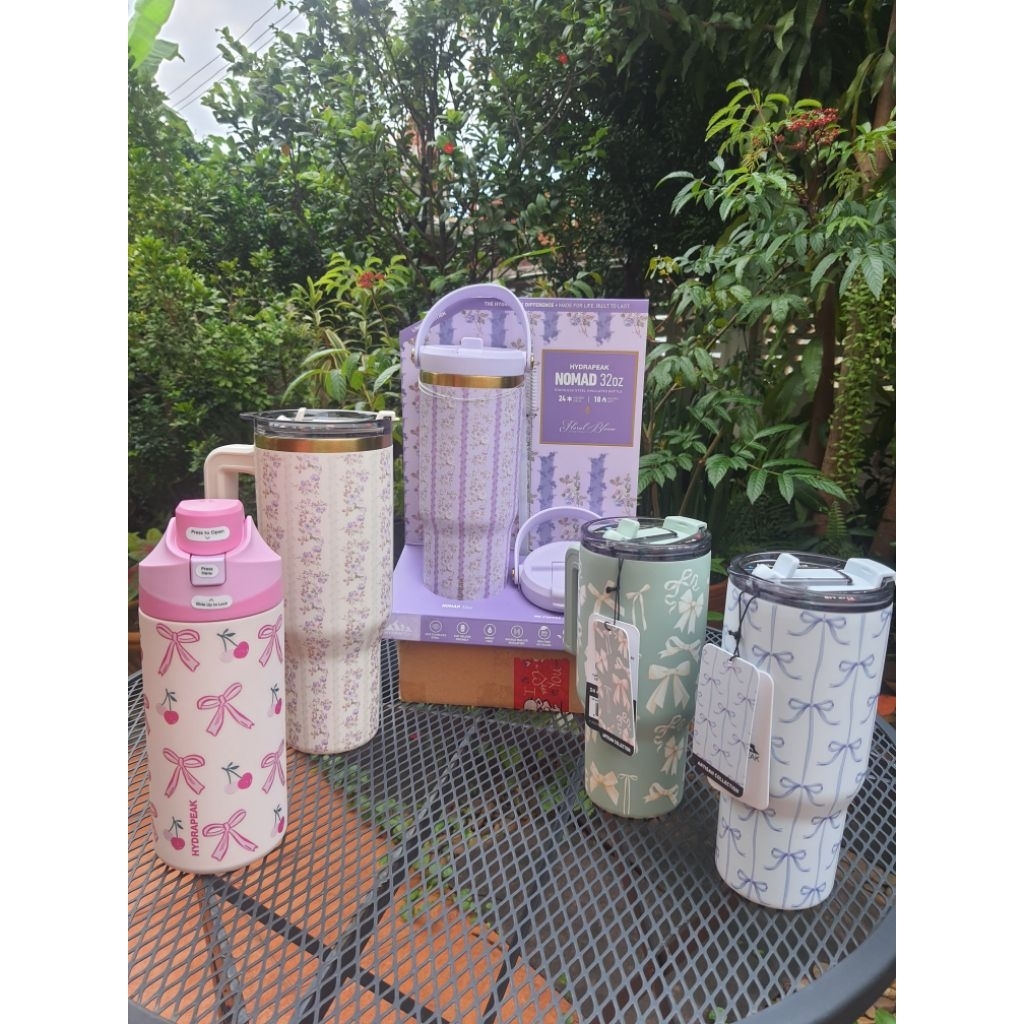 ขวดน้ำเก็บอุณหภูมิ ร้อน-เย็น HYDRAPEAK Stainless Steel Insulated Bottle ลายพิมพ์นูนสวยงาม💥Limited Edition💥นำเข้าจาก USA.