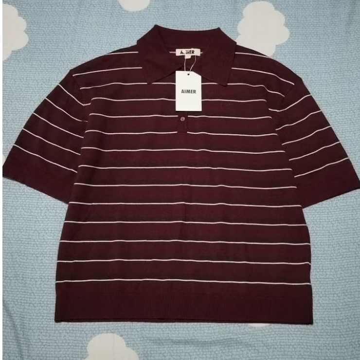 AMR DE SAISON มือ 1 aimer เสื้อไหมพรมคอปก ผ้านิ่ม
