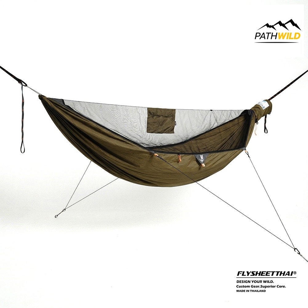 Flysheet Thai 40D Nylon Ripstop Hexagon Nonpu HAMMOCK 318™ เปลมุ้ง2ชั้น ช่วยกระจายแรงรอบทิศ ผิวสัมผัสนุ่ม ระบายอากาศดี