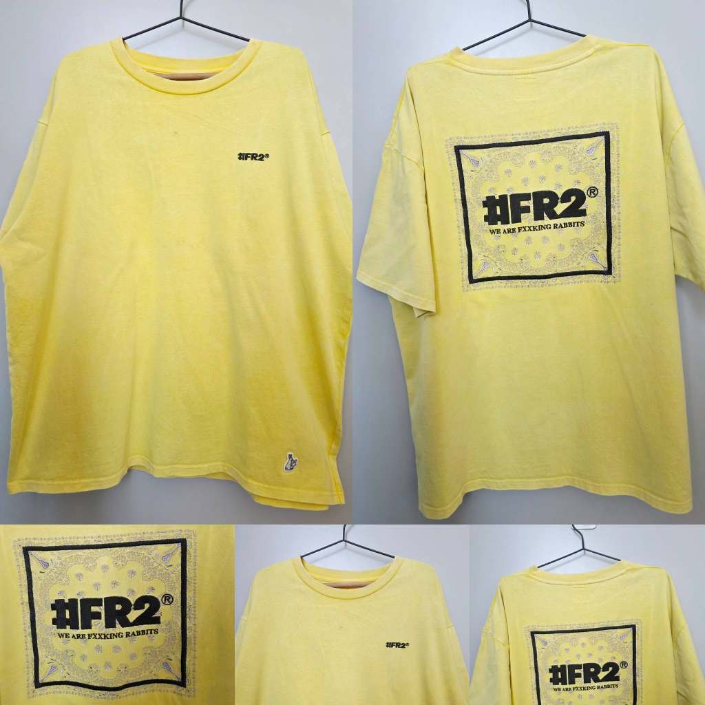 [ ของแท้ ] เสื้อยืด FR2 fxxkingrabbits Size XL (52/30) มือสอง สภาพดีมาก พร้อมส่ง