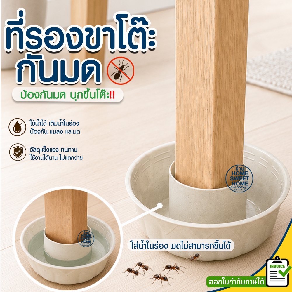 ที่รองขาโต๊ะกันมด ถ้วยรองขาโต๊ะกันมด ขารองตู้ รองตู้กันมด ที