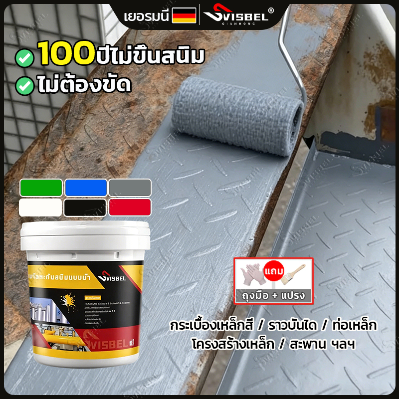 SVISBEL สีกันสนิม 500/1000g เหล็ก ป้องกันสนิม น้ำยาขจัดสนิมโลหะ ไพรเมอร์สูตรน้ำ