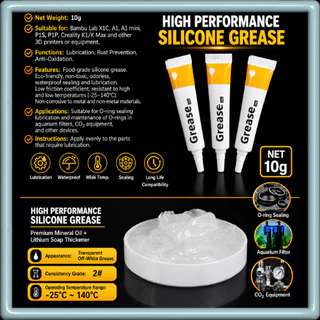 Grease Gel 10g จาระบีหล่อลื่นจาระบีหล่อลื่นเครื่องพิมพ์ 3D ลดเสียง ลดแรงเสียดทาน ป้องกันสนิม ใช้ได้ทุกยี่ห้อ