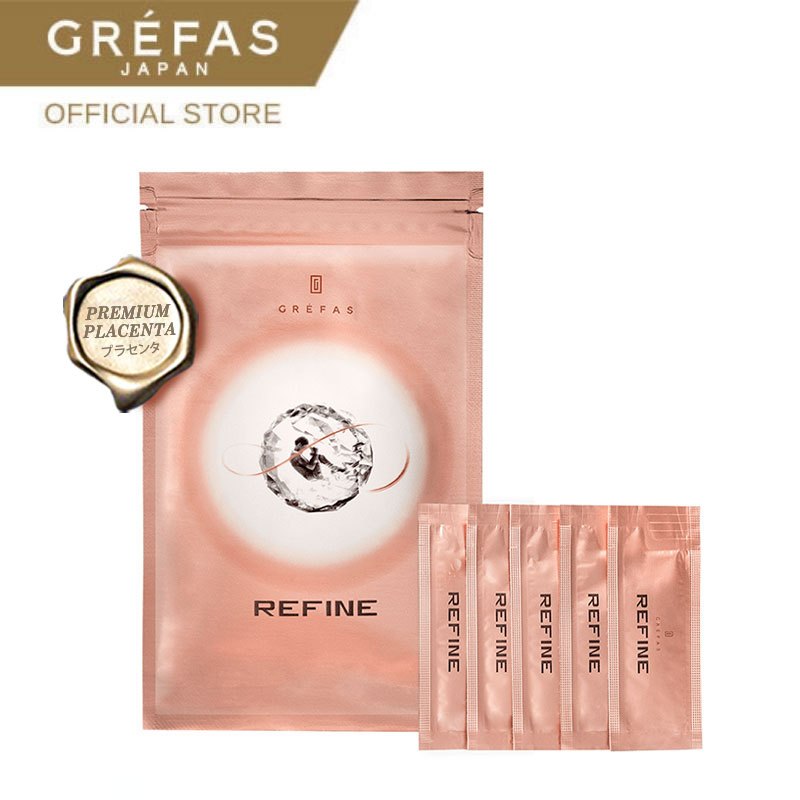 Grefas Refine Live Placenta Extract (30 ซอง) เซรั่มลักชู พลาเซ็นต้า 90% ฟื้นผิวใหม่แบบสาวไฮเอนด์