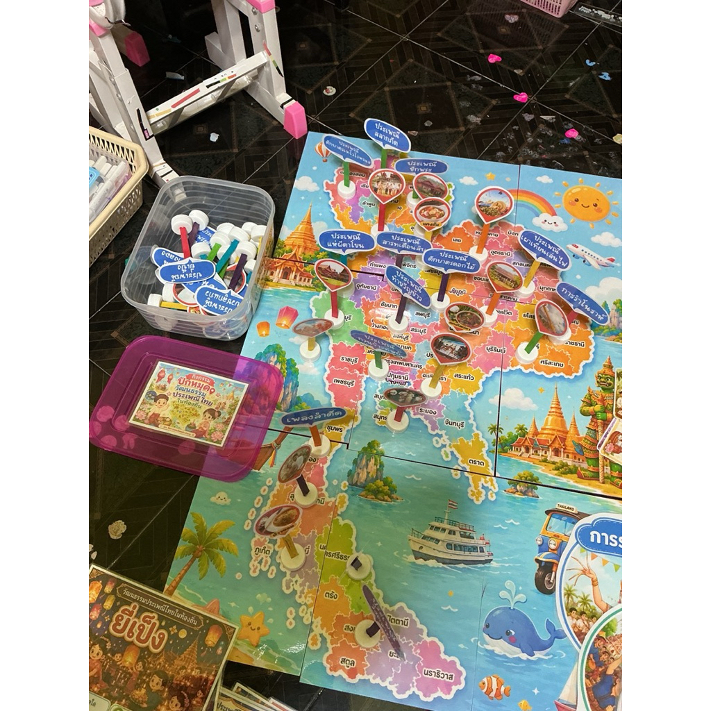 เกมวัฒนธรรมและประเพณีไทยท้องถิ่น สื่อการสอนทำมือ