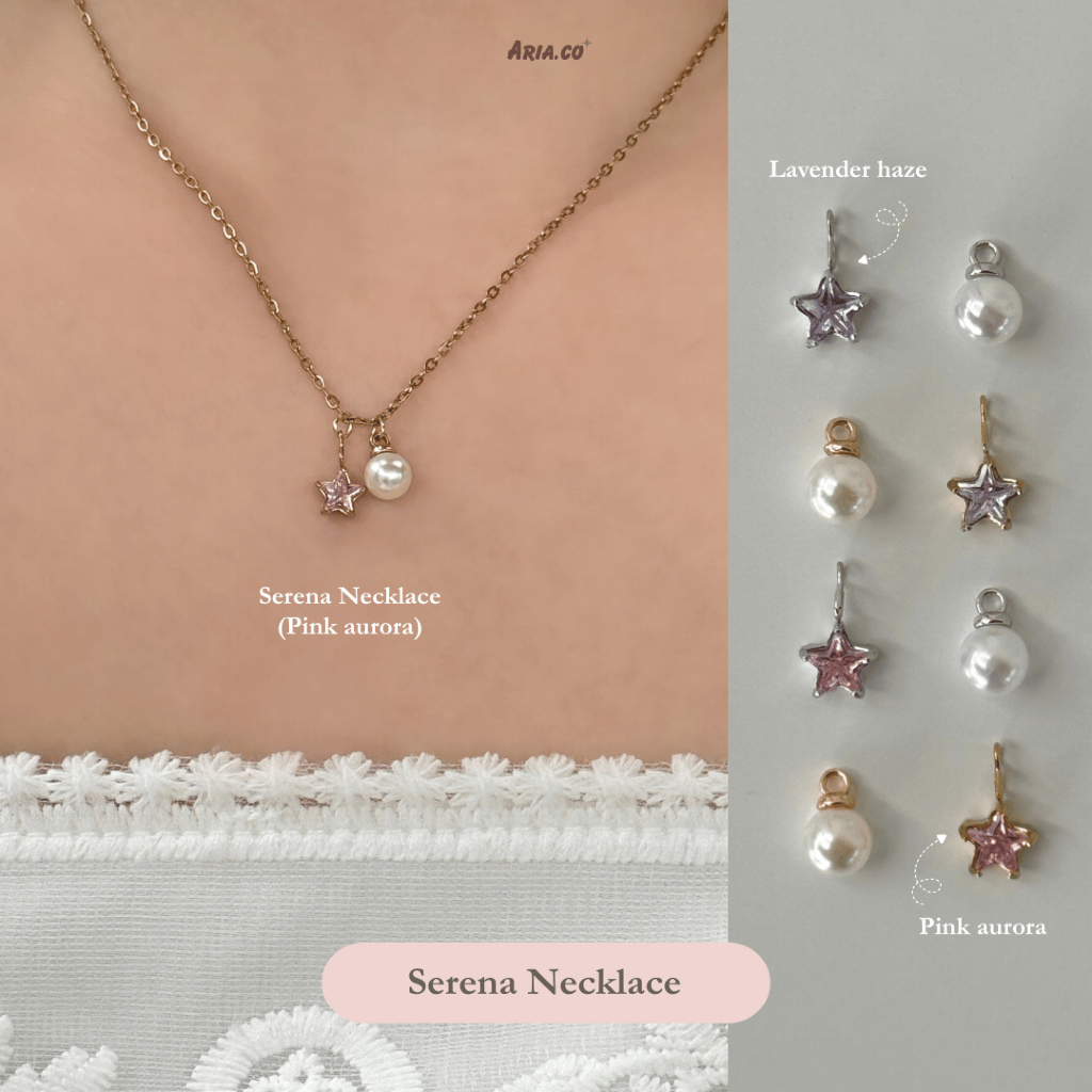 Serena สร้อยคอ - Stainless steel ไม่ลอกไม่ดำ ปรับขนาดได้ | Aria.co