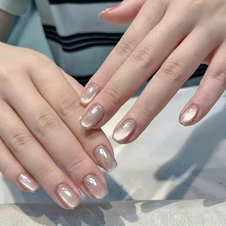 เล็บปลอม ลูกแก้วสไตล์เกาหลี ฟรีกาว+ตะไบ