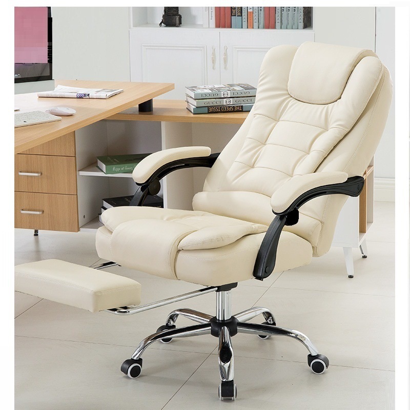 Office Chair เก้าอี้คอมพิวเตอร์ เก้าอี้สำนักงานที่บ้านขนาดใหญ่ เก้าอี้พักผ่อนล้อเลื่อนพร้อมที่ ergonomic chair นั่งสบาย