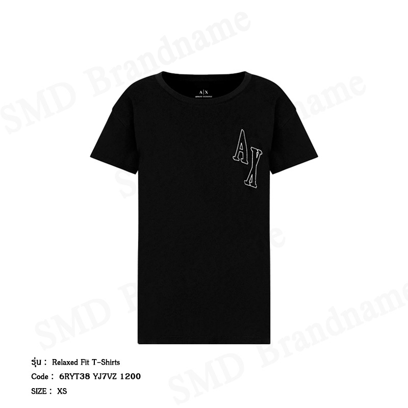 Armani Exchange เสื้อยืดคอกลมผู้หญิง รุ่น A/X Relaxed Fit T-Shirts Code: 6RYT38 YJ7VZ 1200