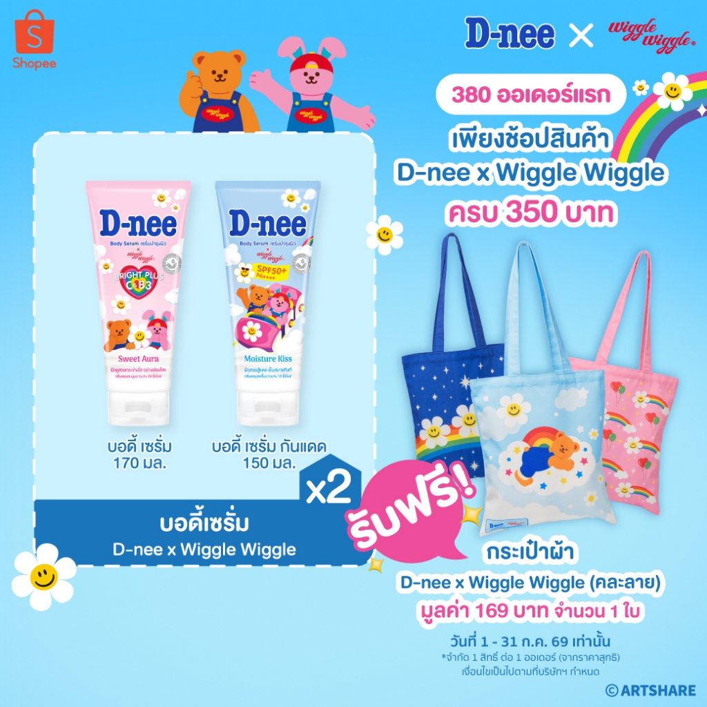 [แพ็ค2] D-nee ดีนี่ บอดี้ เซรั่ม 150-170มล.